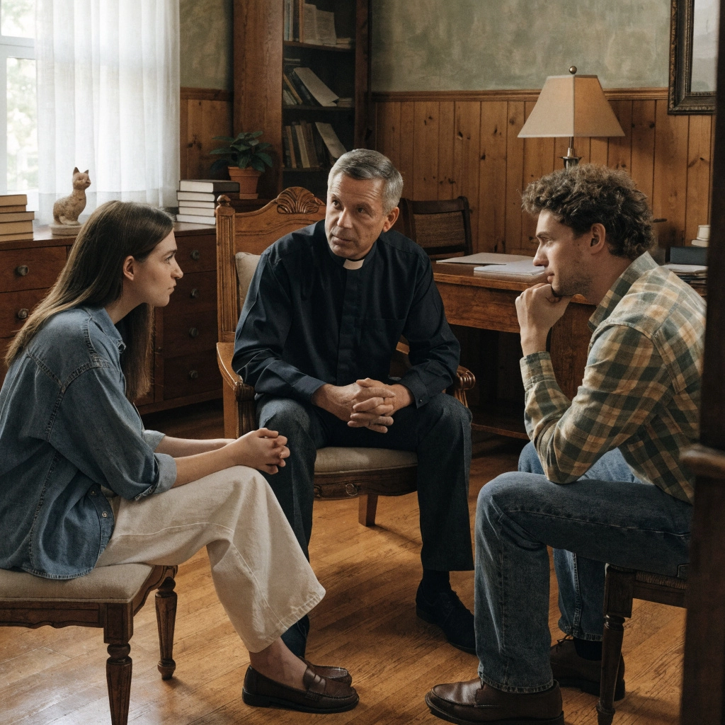 pastor counseling a couple
