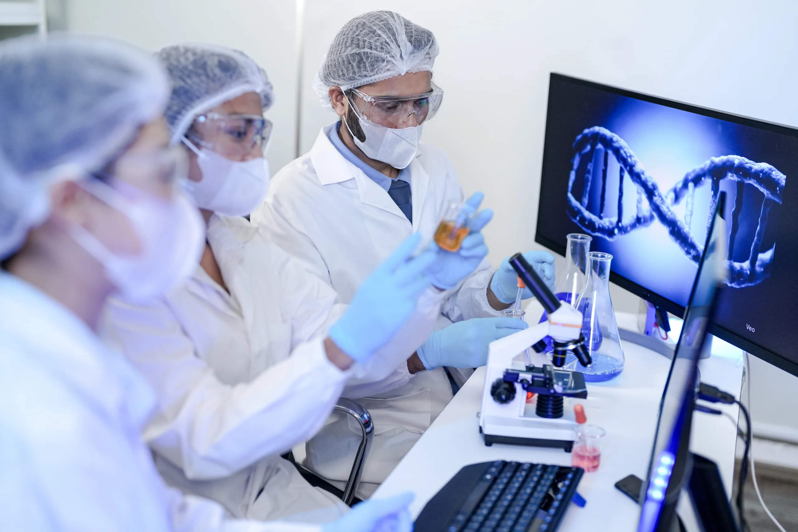 scientists working together in a lab